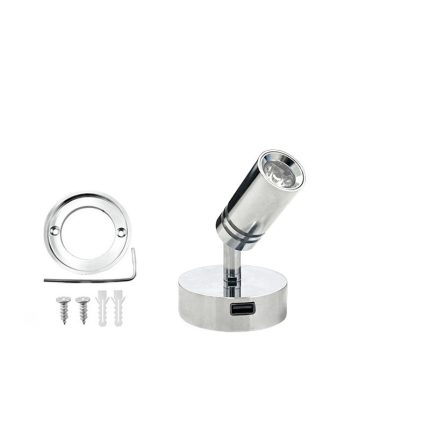 چراغ مطالعه مدل USB MY-881-B / نقره ای