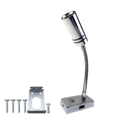 چراغ مطالعه مدل USB MY-881F-D / نقره ای